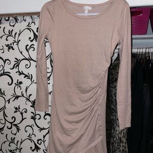 Elegant Beige Long Sleeve Dress